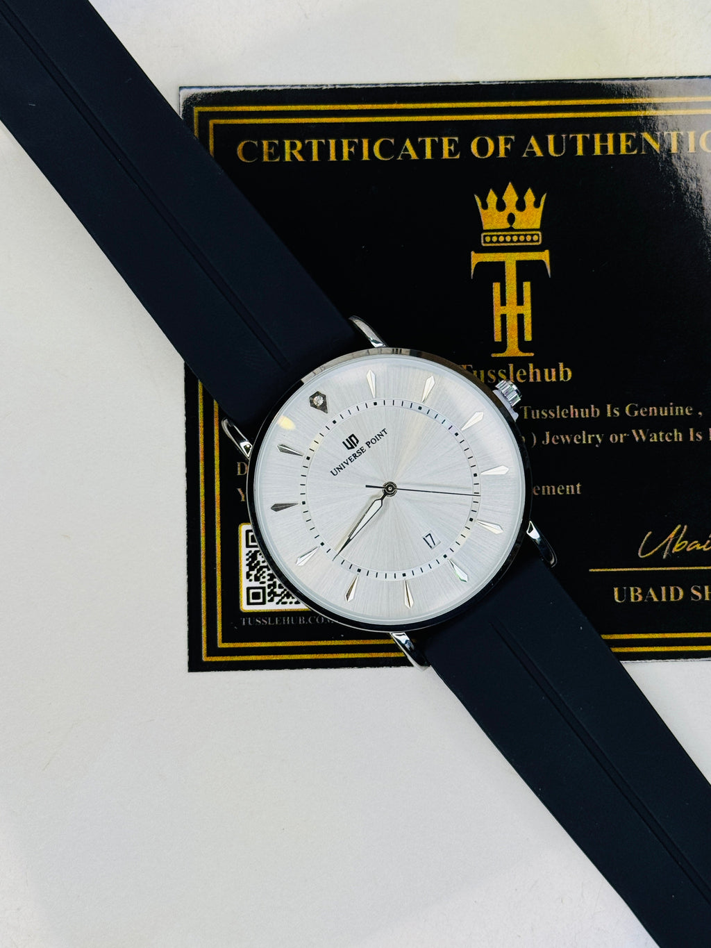 Black White Slim Balloon Universe Point Watch