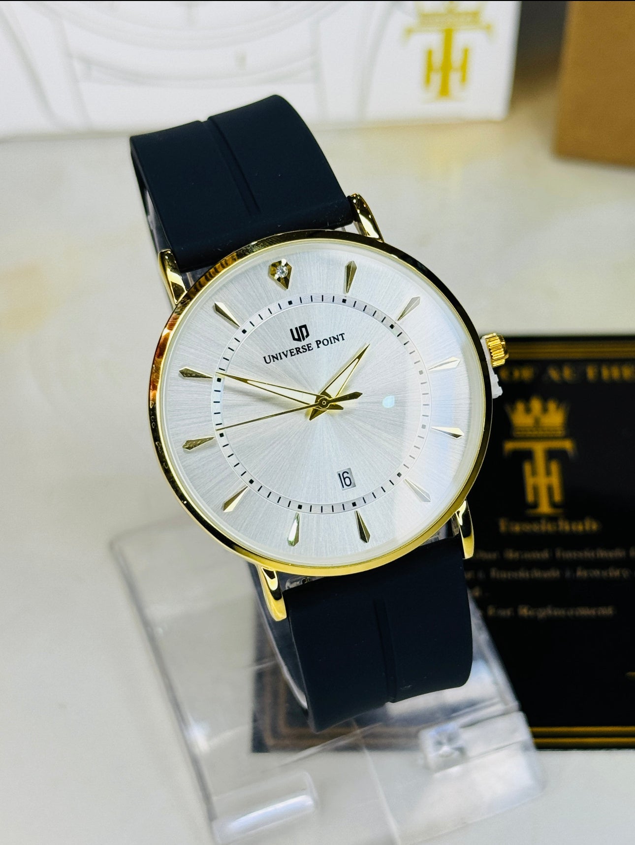 Black White Slim Balloon Universe Point Watch