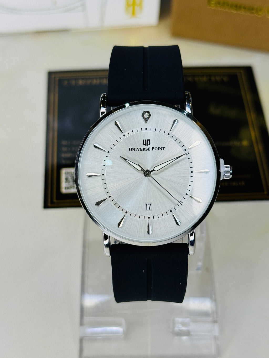 Black White Slim Balloon Universe Point Watch