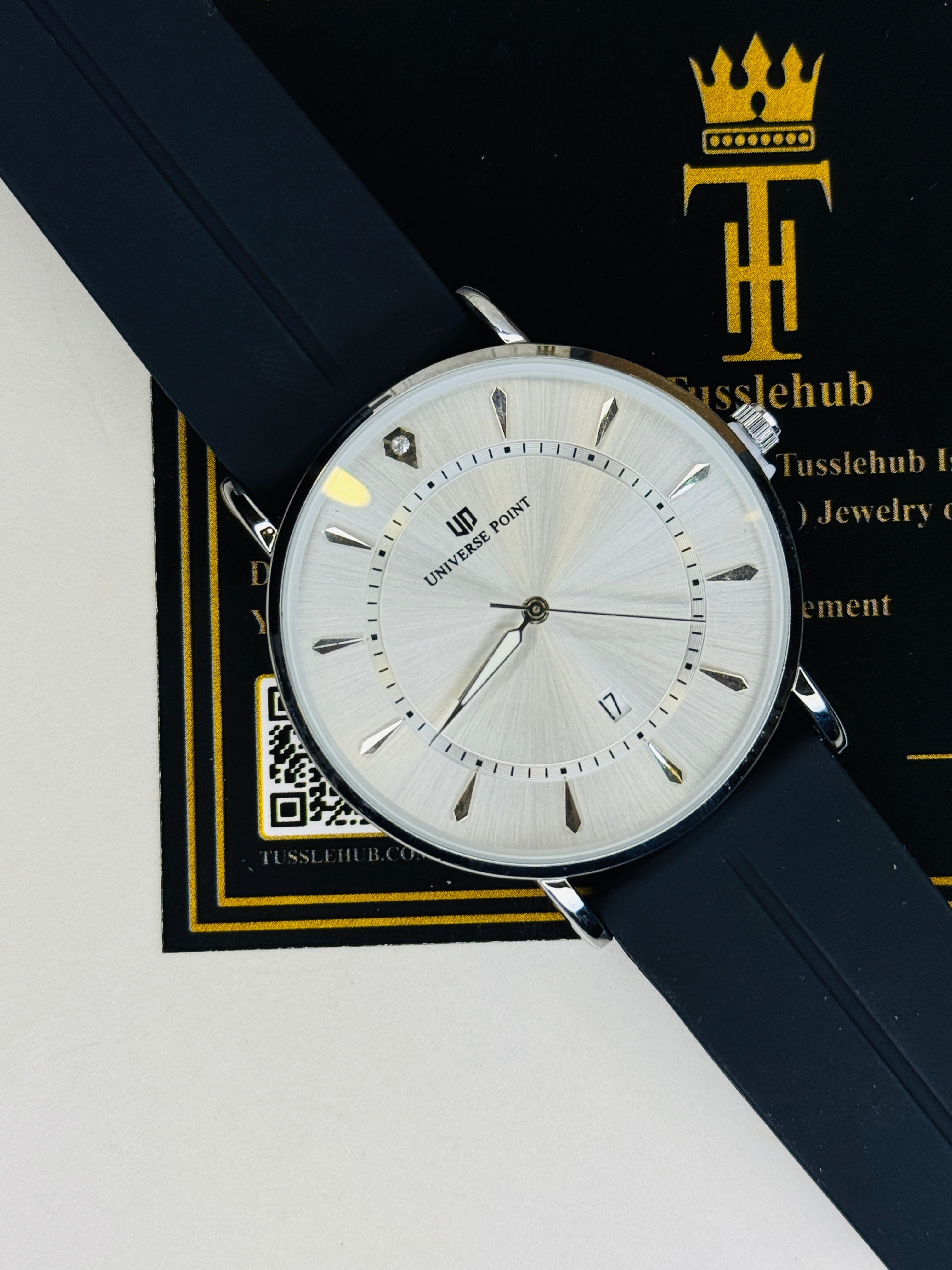 Black White Slim Balloon Universe Point Watch