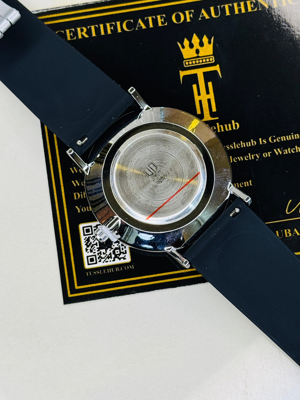 Black Silver Slim Balloon Universe Point Watch